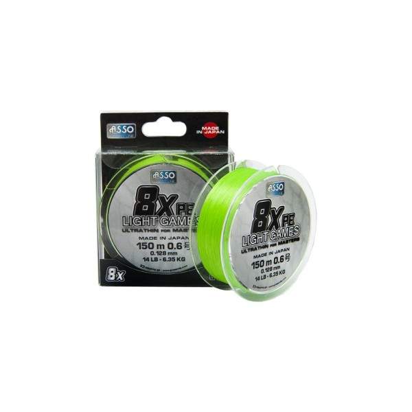 ASSO PE 8X LIGHT GAMES 150m 1.0PE 20lb 9,07kg