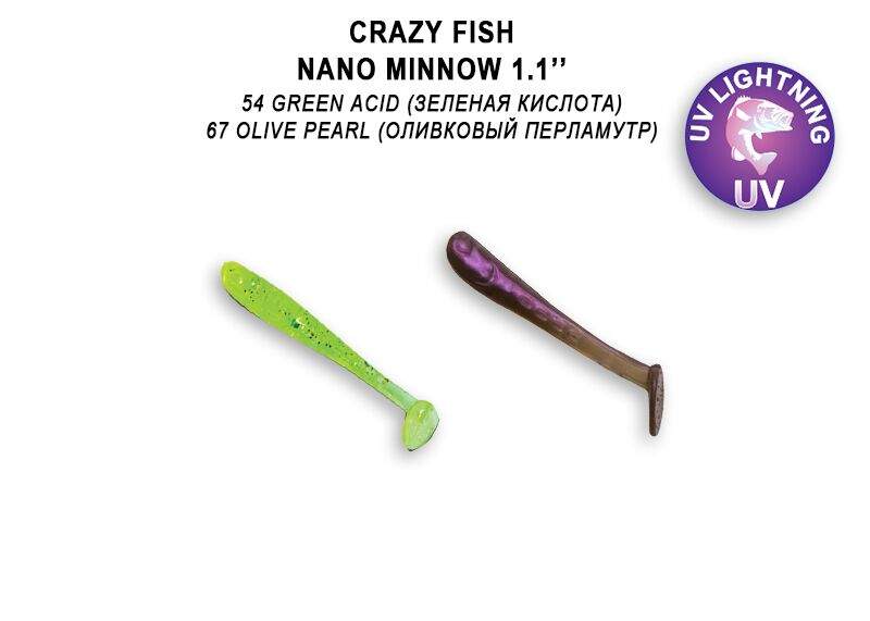 Nano Minnow 1,1" 2,7cm color 54/67 oliheň