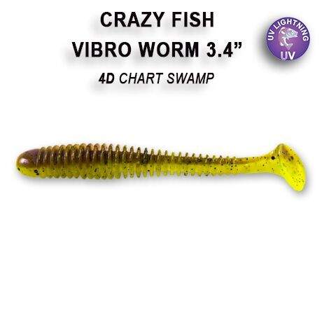 Vibro Worm 8,5 cm barva 4D chart swamp floating