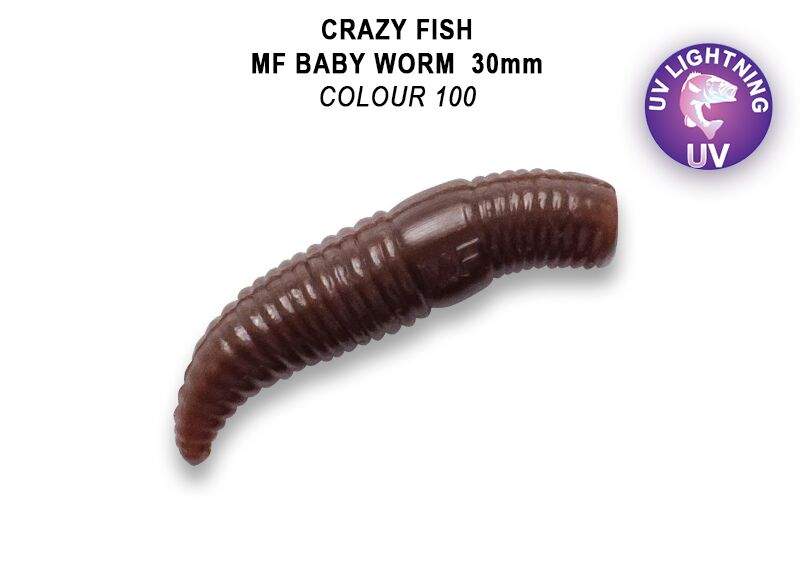 MF Baby worm 1,2&quot; 30mm barva 100 sýr floating