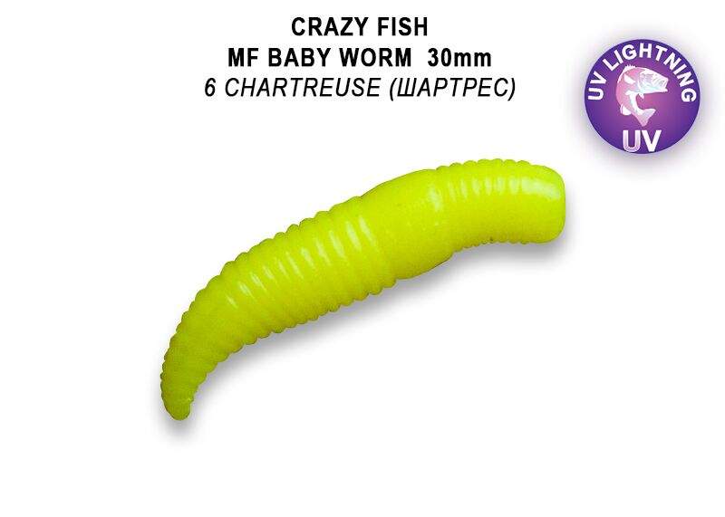 MF Baby worm 1,2&quot; 30mm barva 6 sýr floating