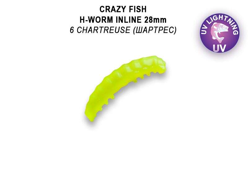 MF H worm Inline 1,1&quot; 2,8 cm barva  6 kreveta, floating